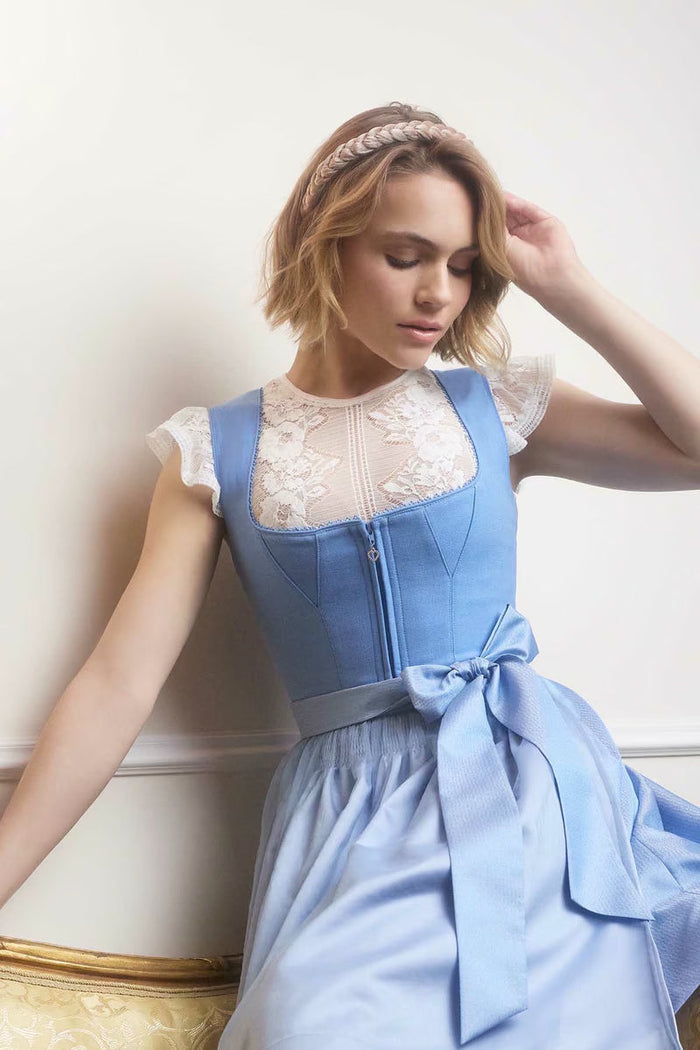 Kruger Midi Dirndl 2pc 60cm "Caylee" blue