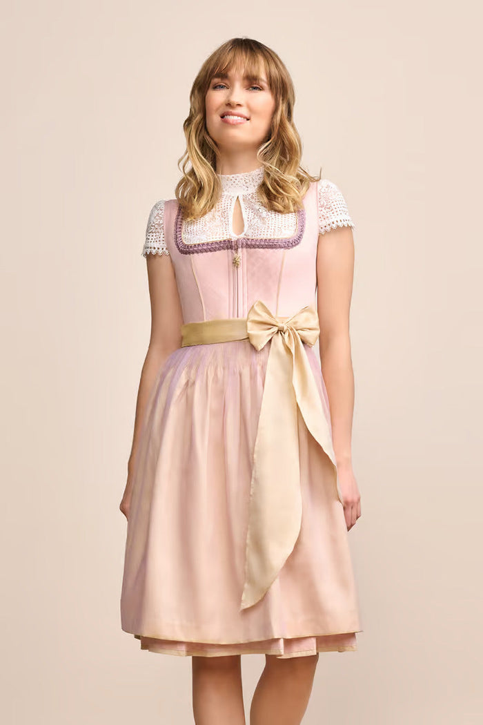 Kruger Midi Dirndl 2pcs. 60cm "Jiska" pink (size 34)