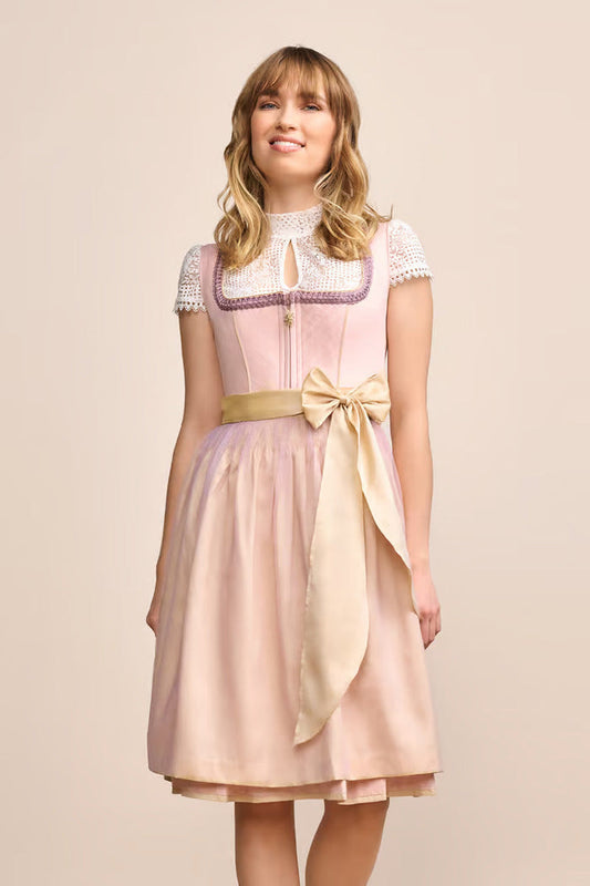Kruger Midi Dirndl 2pcs. 60cm "Jiska" pink (size 34)