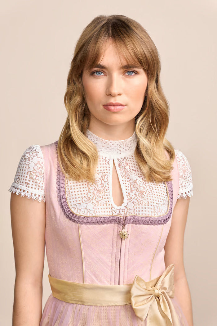 Kruger Midi Dirndl 2pcs. 60cm "Jiska" pink (size 34)