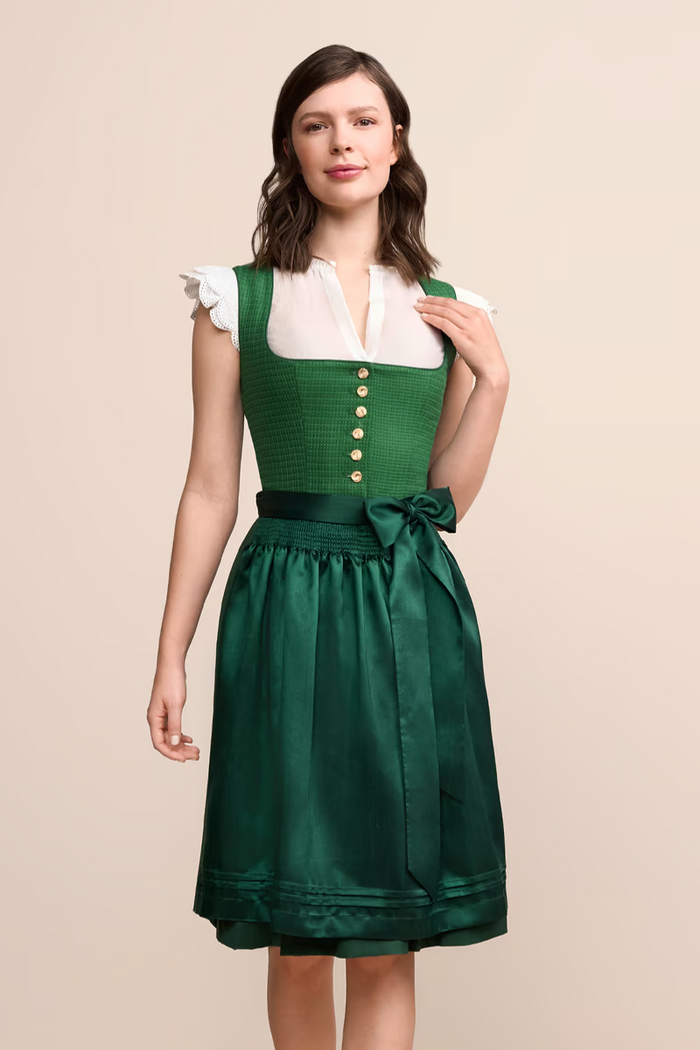 Kruger Midi Dirndl 2pcs. 60cm "Liska" green (36)