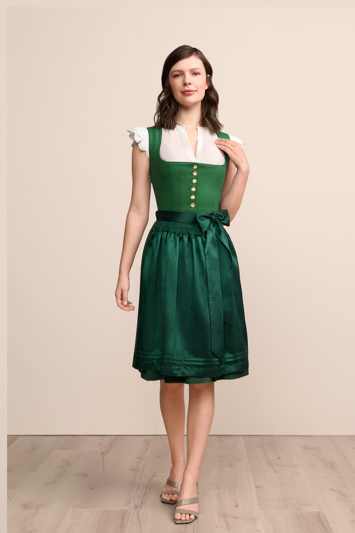 Kruger Midi Dirndl 2pcs. 60cm "Liska" green (36)