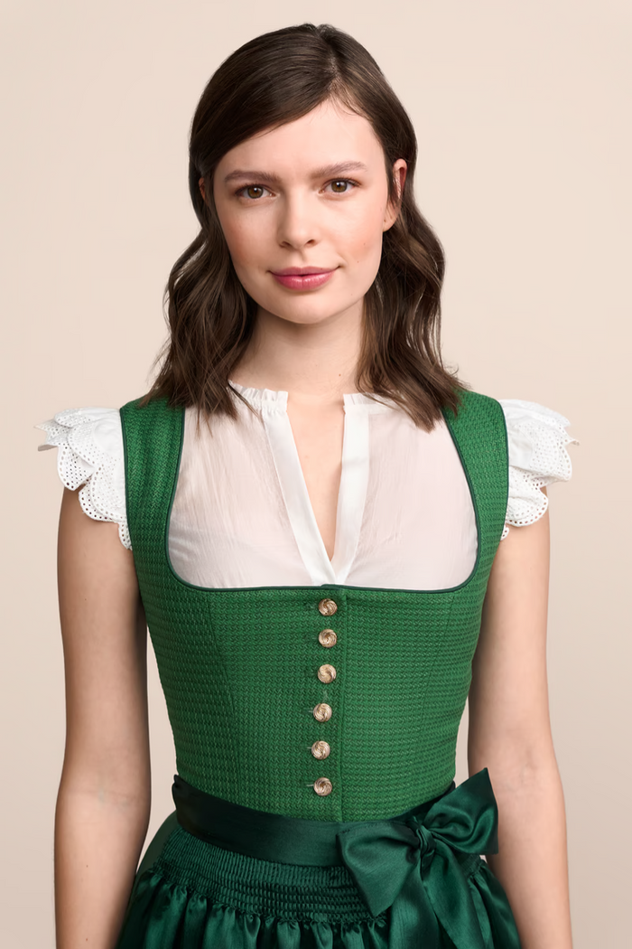 Kruger Midi Dirndl 2pcs. 60cm "Liska" green (36)