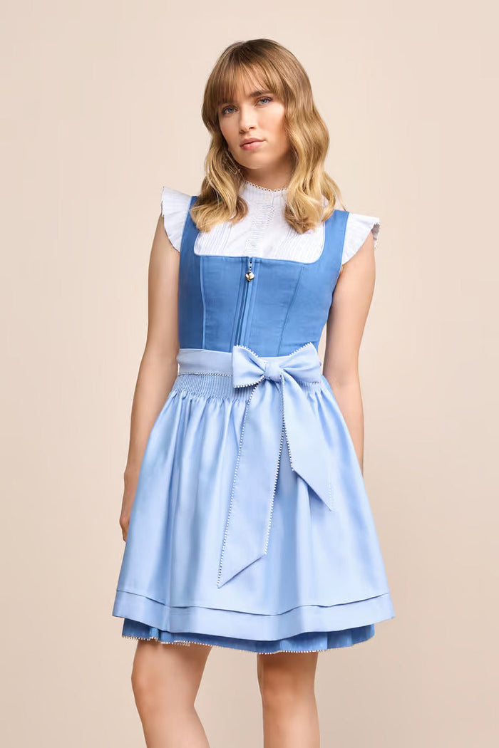 Kruger Mini Dirndl 2pcs. 50cm "Dorette" blue (34,36,38)