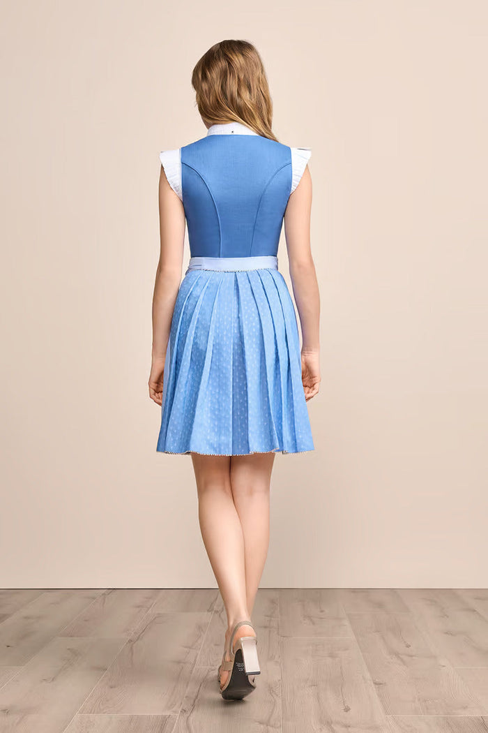 Kruger Mini Dirndl 2pcs. 50cm "Dorette" blue (34,36,38)