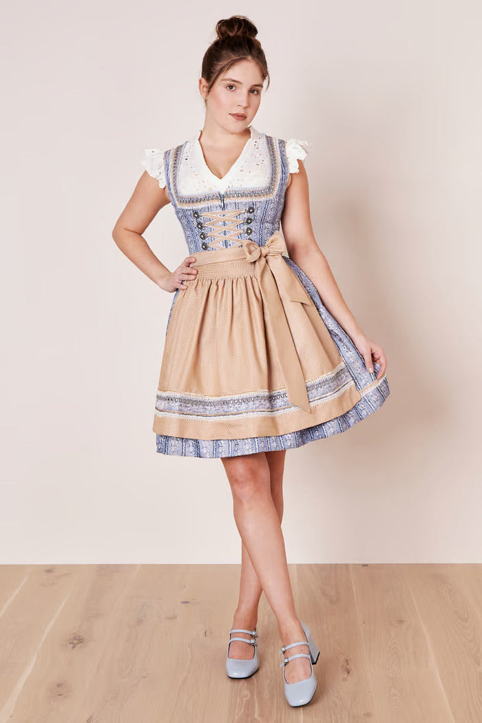 Kruger Mini Dirndl 2pcs. 50cm "Eike" blue (34)