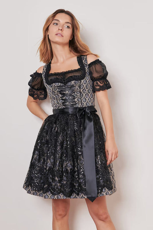 Kruger Mini Dirndl 2pcs. 50cm "Lonie" black