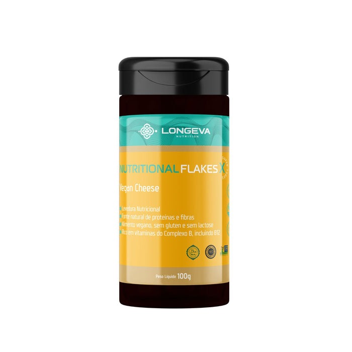 LONGEVA | Nutritional Flakes - Levedura Nutricional (100 Gramas) - Sabor Queijo