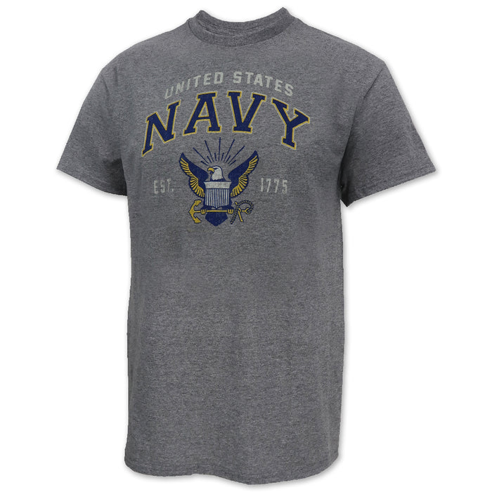 Navy Eagle Est. 1775 T-Shirt (Grey)