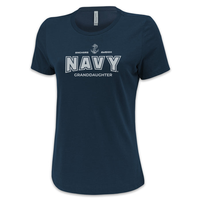 Navy Granddaughter Ladies T-Shirt (Navy)