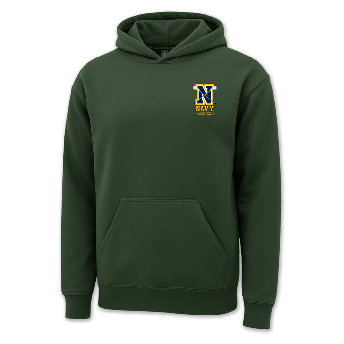 Navy Lacrosse Logo Hood