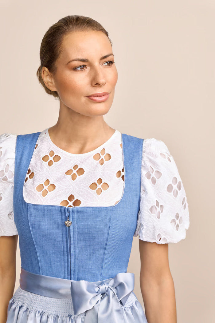 (new) Kruger Long Dirndl 2pcs. 70cm "Libby" blue