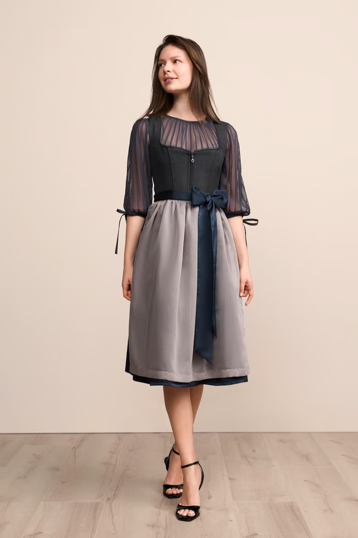 (new) Kruger Long Dirndl 2pcs. 70cm "Marin" black