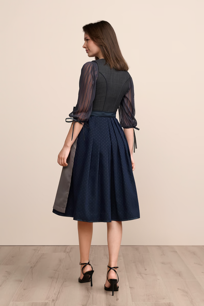 (new) Kruger Long Dirndl 2pcs. 70cm "Marin" black