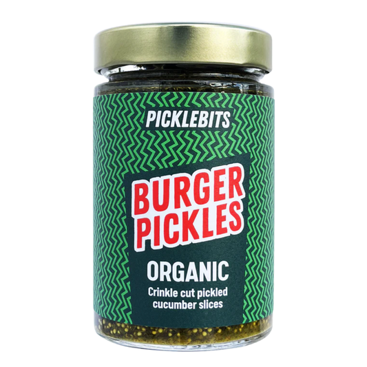 PickleBits Organic Burger Pickles – Dill & Garlic 360g