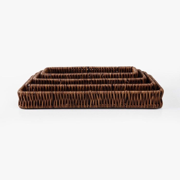 Rectangular Wicker Nested Basket Set - HomeHatchpk