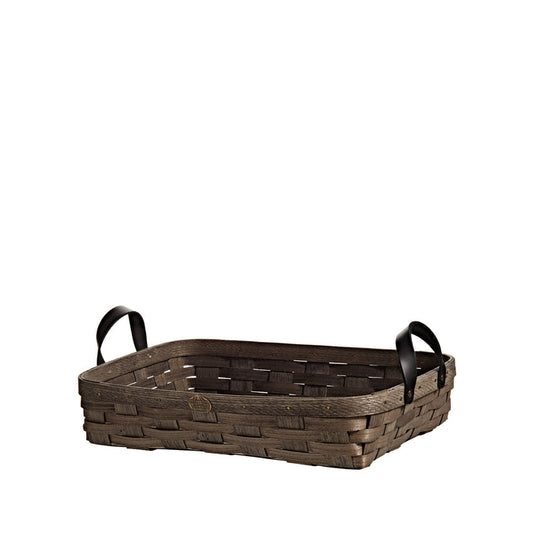 Peterboro Basket Company Serving Basket in Driftwood Grey