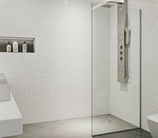 Shower Glass - Stream Series Side Panel (870X1950mm)