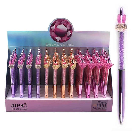 Sparkling "Mom's Little Princess" Diamond Pens (48pc Display Set) ANV-1244