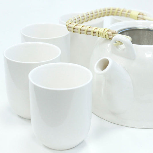 Teapot Set - Ceramic Classic White