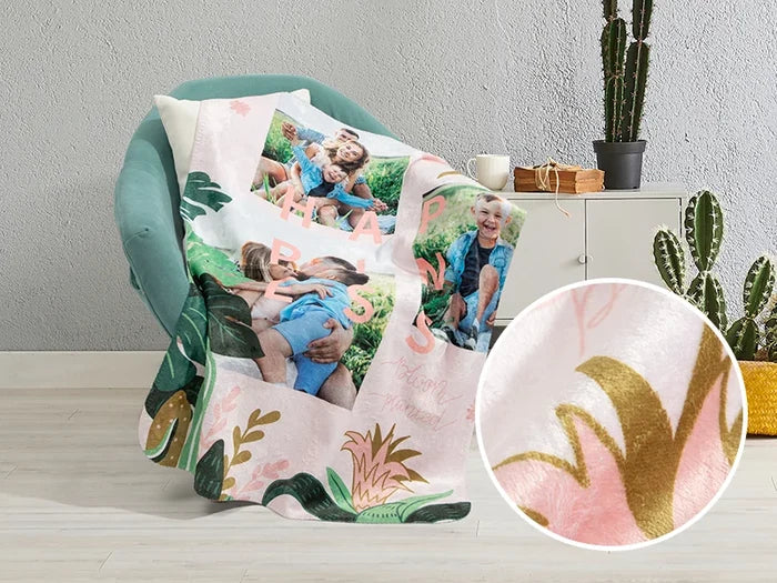 Tie Dyed Faux Fur Lined Sublimation Minky Blanket(White, 76*101cm/30inchx 40inch)