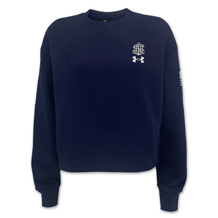Under Armour Women's Navy 250th Icon Fleece Crew (Navy)