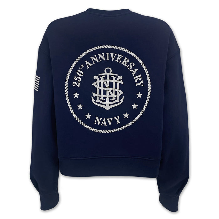 Under Armour Women's Navy 250th Icon Fleece Crew (Navy)