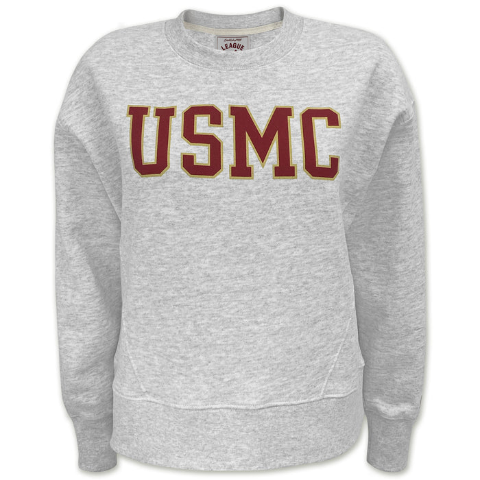 USMC Ladies Boxy Crew (Ash)