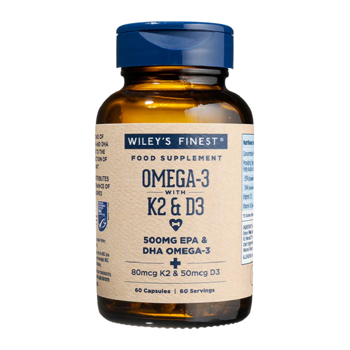 Wiley’s Vitamin K2 + D3 + Omega-3 60 Gelcaps