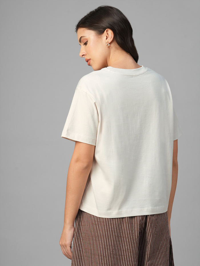 Women's Natural 100% Organic Cotton Regular Fit Tshirt