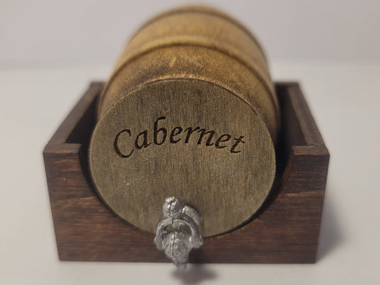 Wooden Barrel Display Stand - Medium - Cabernet in Barrel