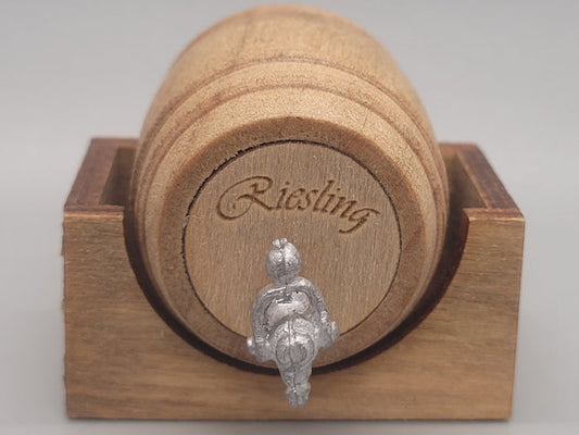 Wooden Barrel Display Stand - Small - Riesling Barrel and Wooden Holder
