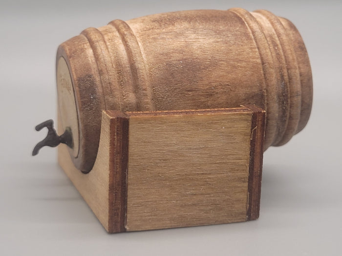Wooden Barrel Display Stand - Small - Zinfandel Barrel with Wooden Holder